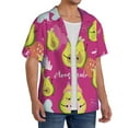 thumbnail image 2 of Kdxio Men'S Hawaiian Shirt For Men Short Sleeve Shirt Pink Green Avocado Summer Casual Holiday Beach Button Down T-Shirts, 2 of 5