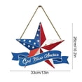 thumbnail image 5 of XGFHYJEH America Flag Patriotic Wooden Wall Sign, 4th of July Red White Blue Star Door Hanger for Memorial Day Veterans Day Front Door Porch Wall Window Indoor Outdoor 250th Anniversary, 5 of 5
