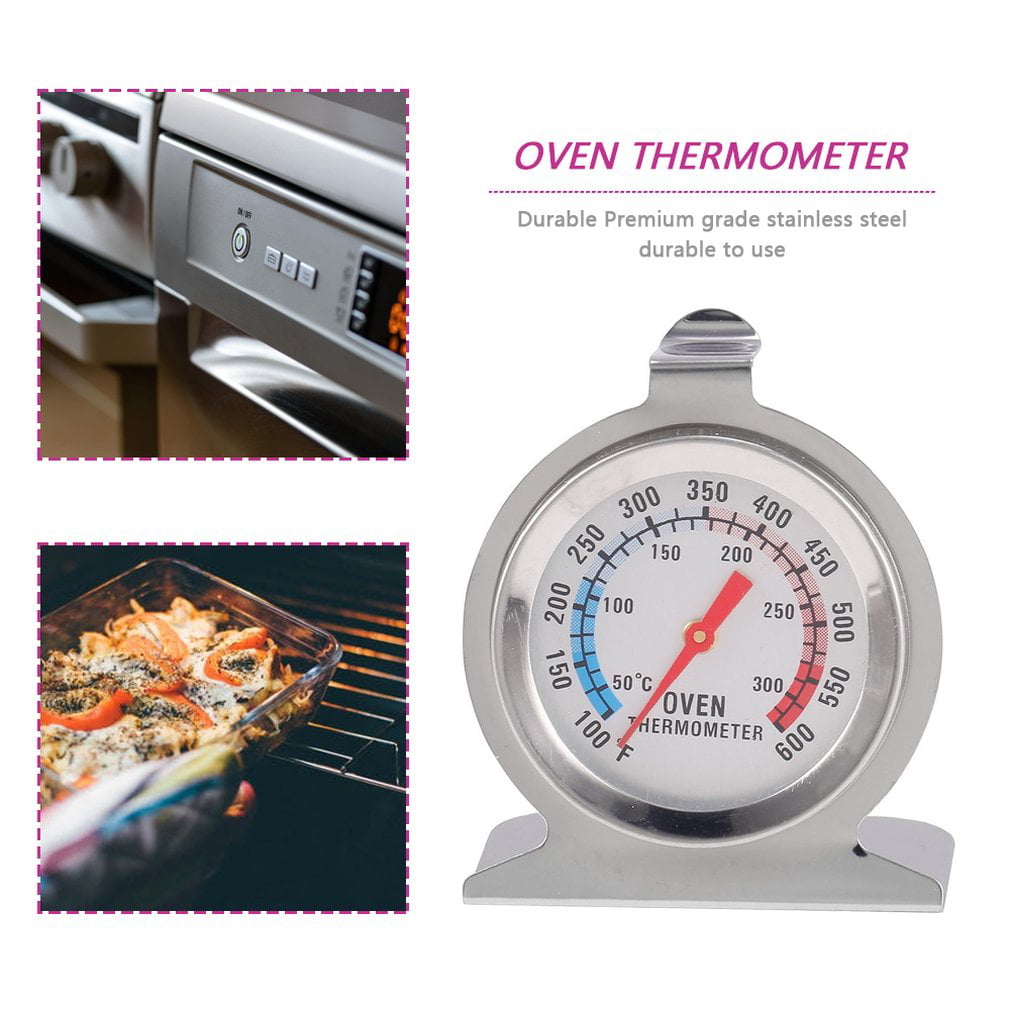 Oven Thermometer Stainless Steel Classic Stand Up Meat Food Temperature Gauge 