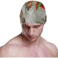 thumbnail image 2 of FYBTO Swimming Cap Cat Watermelon Umbrella Fruit Ice Cream Unisex Adult FYBTO Polyester, 2 of 4
