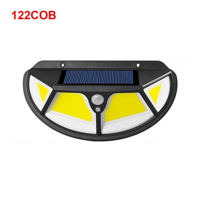 Advancent 122COB/102LED luz Solar LED lámpara de valla exterior 600lm IP65 impermeable Sensor de movimiento de jardín focos de luz solar alimentados por Iluminación y accesorios 122COB Advancent HA006846-02