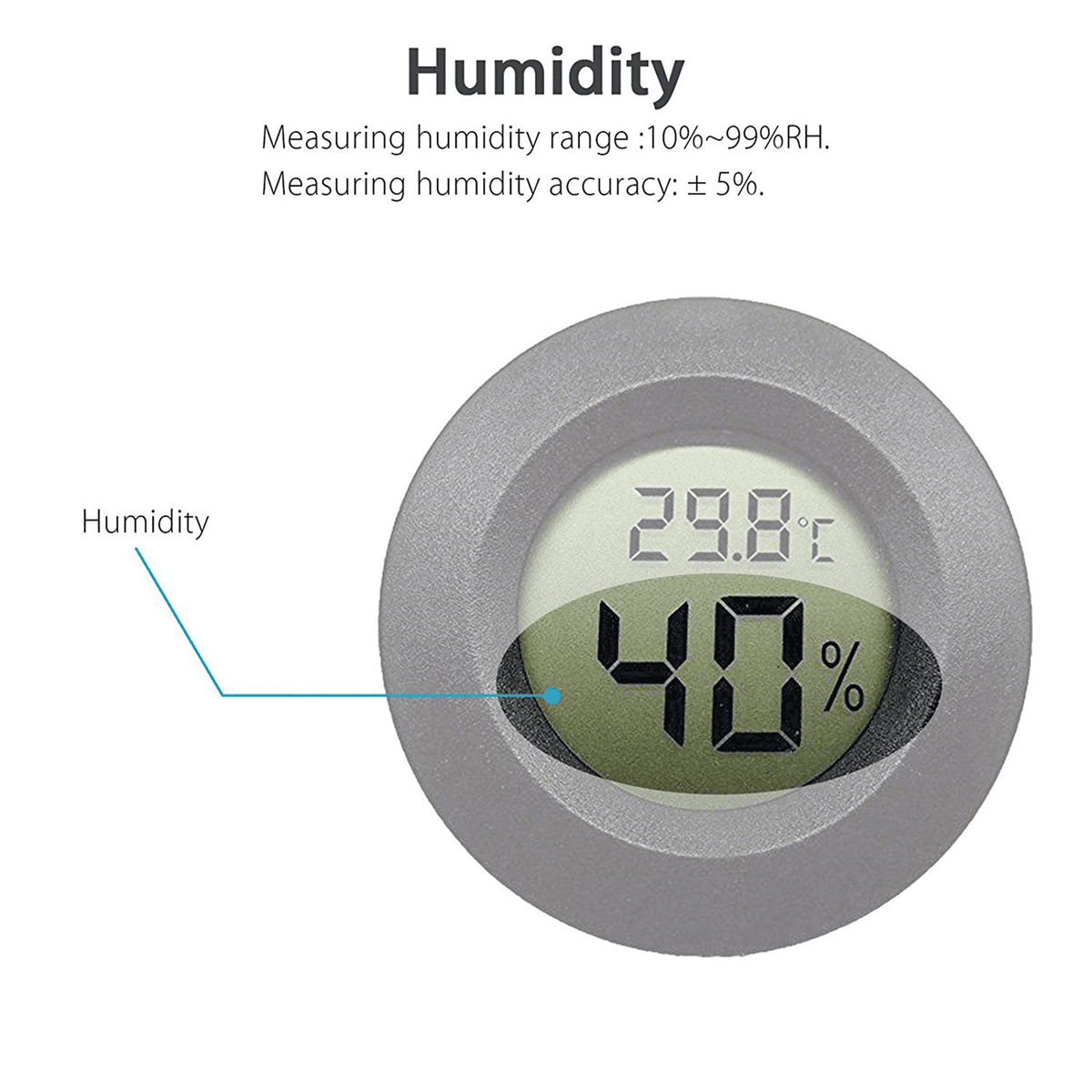 15-Pack Hygrometer Thermometer Digital LCD Monitor Humidity Meter Gauge for Humidifiers Dehumidifiers