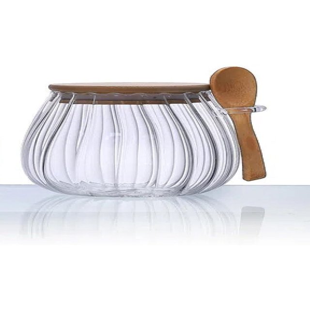 Large Capacity Transparent Glass Cereal Snack Storage Sealed Jar with Scoop Lid Multigrain Tea Canister Storage Jar Tea Can