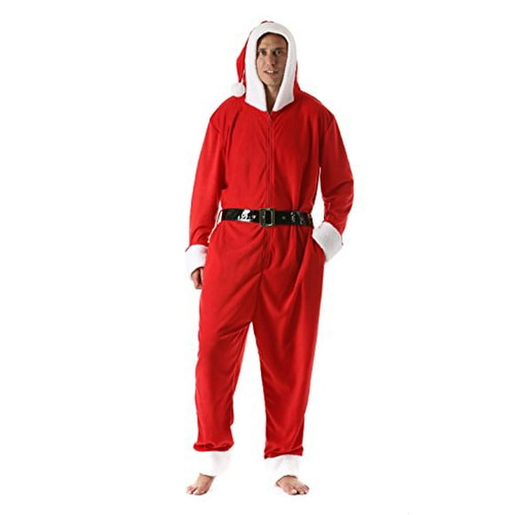 6449-L FollowMe Mens Adult Onesie Mens Pajamas Santa Large