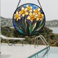 thumbnail image 5 of Stained Glass Window Hanging - Yellow Daffodils Suncatcher for Door Garden Home Flower Sun Catchers Decoration Christmas Mother's Day Birthday Gifts for Women Men Mom Nana Friend, 5 of 6