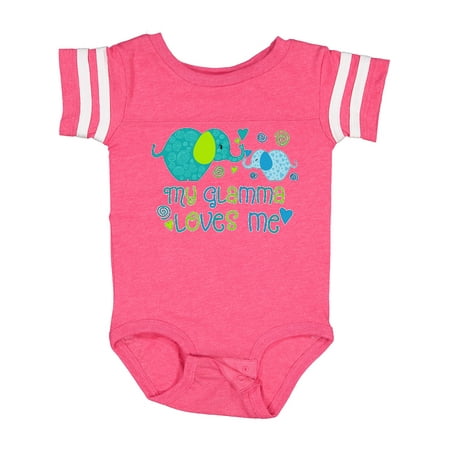 

Inktastic My Glamma Loves Me- Cute Elephants Gift Baby Boy or Baby Girl Bodysuit