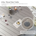 thumbnail image 2 of Vicllax 9-Pcs Round Outdoor Patio Dining Set Table and Chair Modern Style Metal for Deck Garden, 2 of 7