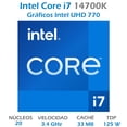 thumbnail image 2 of Procesador INTEL Core i7 14700K 3.4GHz 20 Core LGA1700, 2 of 6