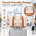 thumbnail image 2 of Gynky Travel Duffel Bag 2 Set Weekender Bags for Women Large Expandable with Make up Bag Carry On Overnight Gym Duffel Bags with Wet Pocket Hospital Bags for Labor and Delivery Khaki, 2 of 6