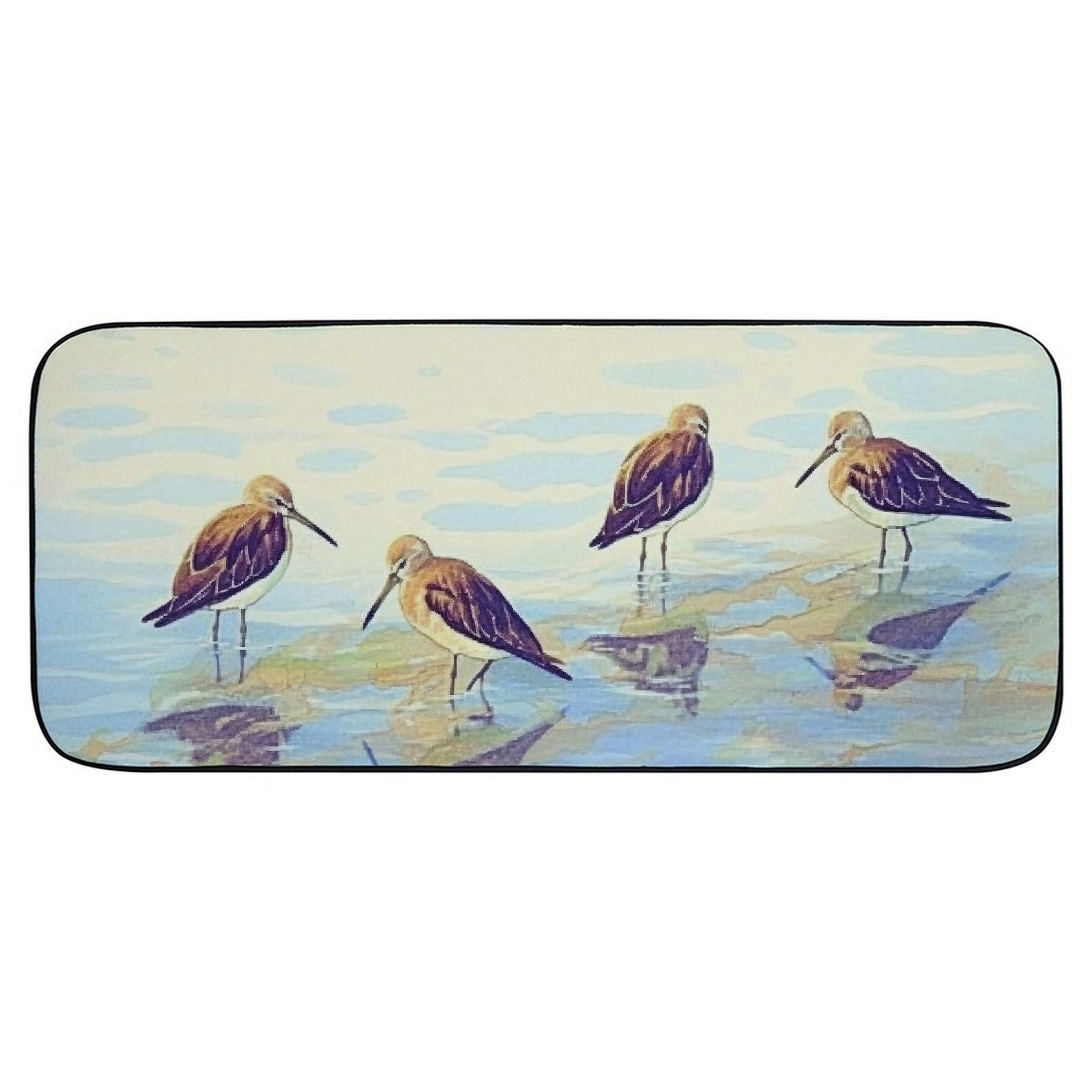 Heduofu Coastal Avocets Decorative Door Mat, Door Mat with Non-Slip Rubber Backing, Easy Cleaning, Traps Dirt, for Entry, Patio, Garage 19.68*47.24 in