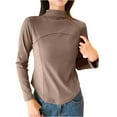thumbnail image 4 of XuJwPNcy Long Sleeve Thermal Underwear Tops for Women Winter Loungewear Undershirt Turtleneck Warm Base Layer Top, 4 of 4