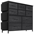 thumbnail image 4 of Dresser for Bedroom with 10 Drawers, Dressers & Chest of Drawers, Long Fabric Storage Drawer with Wood Tabletop for Kids Room, Closet, Hallway, Entryway, 4 of 10