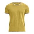 thumbnail image 4 of Mens Short Sleeve T-Shirt Crew Neck Fashion Casual Summer Lightweight Textured Tee, Regular Fit Breathable Beach Vacation Resort Hippie Yoga Tops for Everyday Wear, 4 of 5