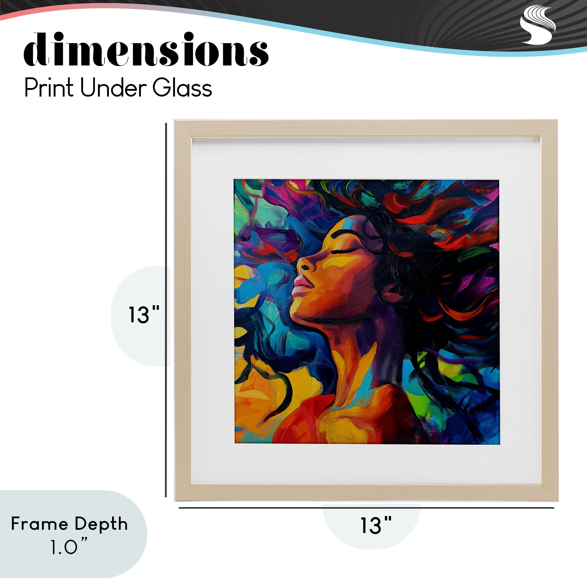 Stupell Industries Radiant Flow Woman Birch Framed Print Under Glass, design by Svetlana Aleynikova