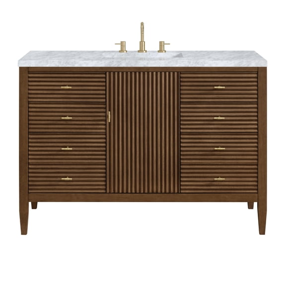 James Martin Vanities 485-V48-WLT-3CAR Myrrin 48" Single Basin Wood Vanity Set -