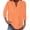 Orange, variant on 3/4 Length Sleeve Womens Tops Cotton Linen Lightweight V Neck Loose Blouse Dressy Casual Office Work T Shirts