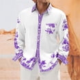 thumbnail image 1 of Camisas casuales para hombre, modernas y sencillas, para exteriores, de color azul, morado, verde y rosa, para hombre, tallas grandes, nuevo estilo 2024, 1 of 6