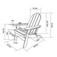 thumbnail image 6 of CQSXDA HDPE Folding Adirondack Chair With Dual Cup Holder - Composite Design In A Natural Wood Texture - Outdoor Furniture Comfort，Gray, 6 of 12
