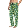 thumbnail image 4 of JSTEL Soccer Football Green Men's Sleepwear Mens Pajama Pants Bottoms with Pockets, S, 4 of 6
