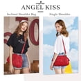thumbnail image 5 of Angel Kiss Women shoulder bag single shoulder bag vegetarian leather adjustable shoulder strap crossbody bag, 5 of 5
