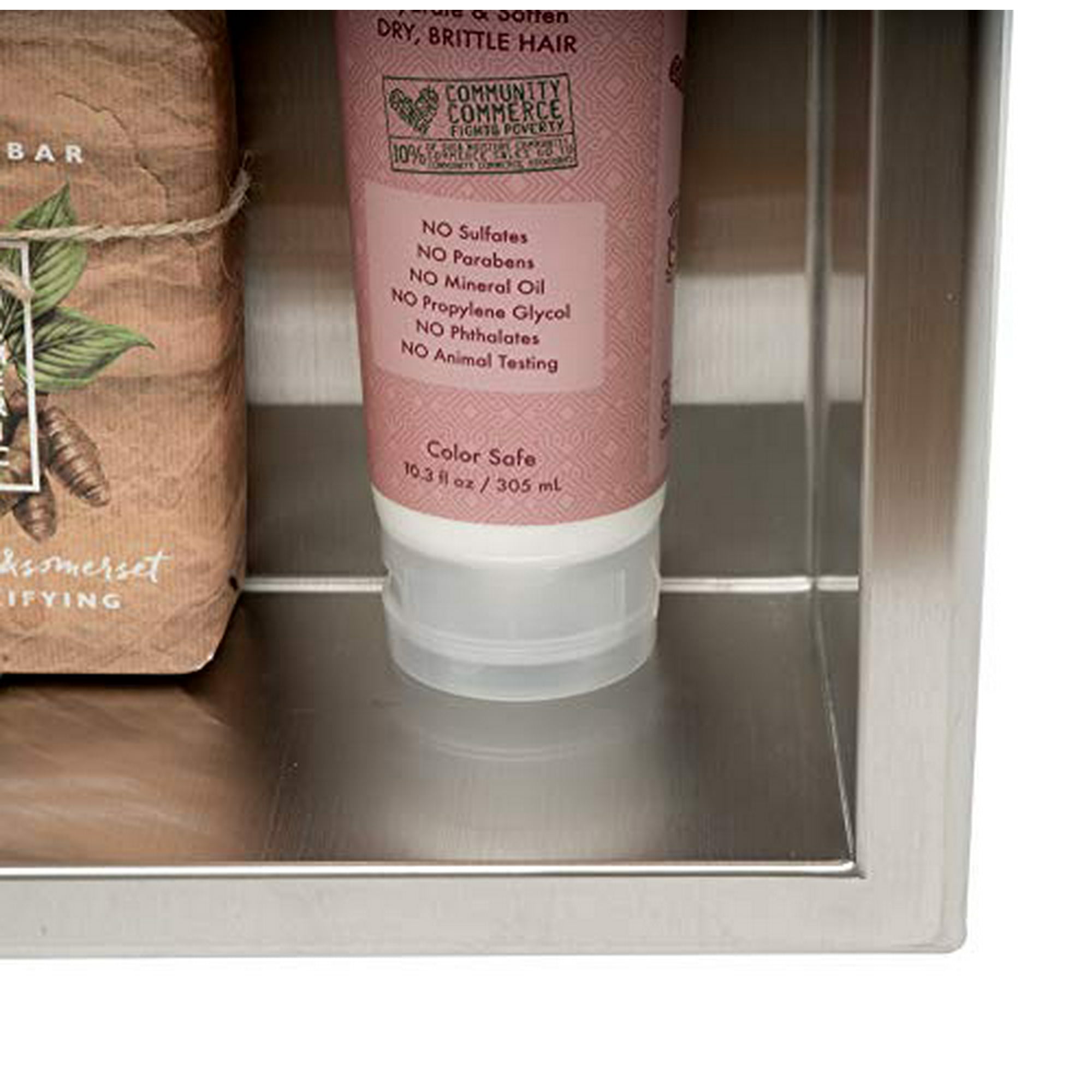 BERNSTEIN - Niche murale de douche, étagère encastrable douche acier inox - 90x30x10cm - BS903010 Acier brossé