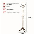 thumbnail image 3 of Wooden coat rack freestanding, 10 Hooks Coat Tree stand for Entryway, Solid Wood Standing Coat racks,  Vintage heavy duty coat rack, 3 of 6