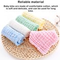 thumbnail image 4 of 5 Pieces Baby Bibs Tower Infant Water Absorption Feeding Cloth Newborn Small Handkerchief Washcloth Nursing Color Random Mixed Color, 4 of 10