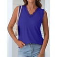 thumbnail image 4 of ANRABESS Womens Lace Trim Tank Tops V Neck Sleeveless Shirts 2026 Summer Casual Trendy Dressy Cami Top Royal Blue Small, 4 of 8