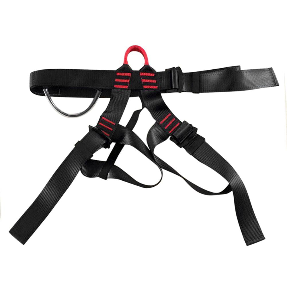 Rock Climbing Downhill Harness Rappel Rescue Safety Belt with Hook&Carabiner USA 