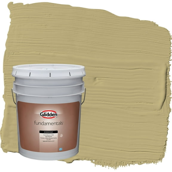 Glidden Fundamentals Nettle / Green Flat Exterior Paint, 5 Gallon