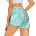 thumbnail image 3 of Xecao's Blue Marble for a double-layer running short for women, perfect for gym, tennis, and more, featuring a convenient pocket., 3 of 9