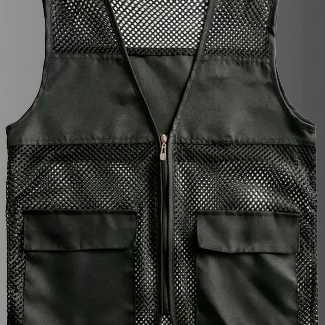 SUTENGDA Tissu Confortable 100 % polyester Respirant et à Séchage Rapide avec Gilet en Maille Contrastante et Veste à Fermeture Éclair avec Grandes Poches pour le Travail Quotidien un Pratique simple