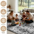 thumbnail image 4 of CozyDesg 8ft x 10ft Area Rugs, Soft Fluffy Area Rugs Floor Mat Floor Rugs for Living Room Bedroom Modern Decor Carpet, Light Gray, 4 of 7