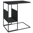 thumbnail image 1 of Mesa auxiliar VidaXL Elegante madera de ingeniería con diseño en C, color negro, 1 of 5