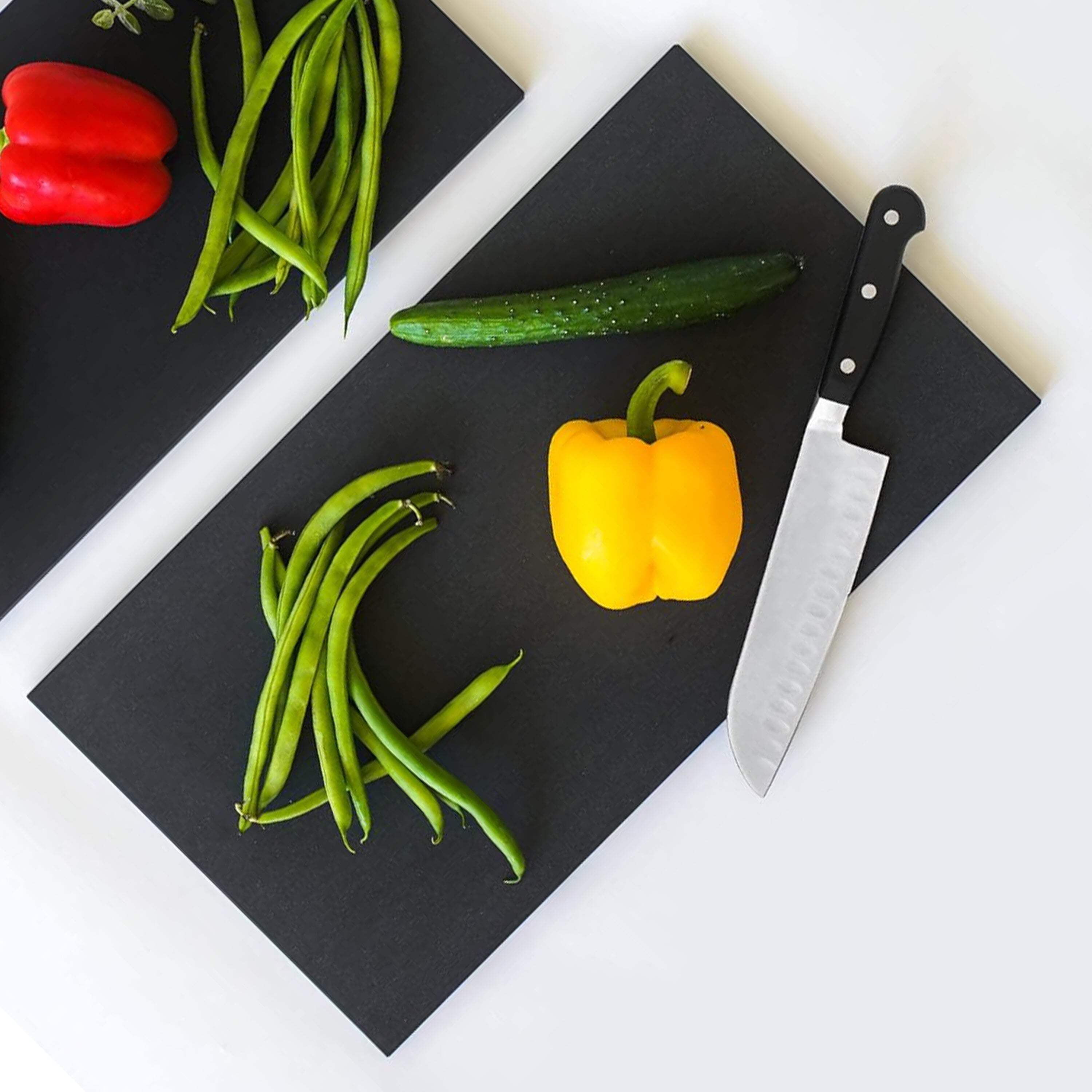 Asahi Black Professional Rubber Cutting Board, 17.7 x 9.8" (13mm)