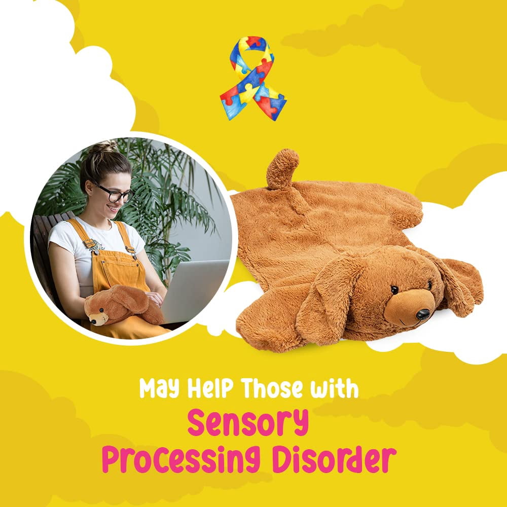 LITTLE CHUBBY ONE Teddy Bear Dog Sensory Weighted Lap Pad