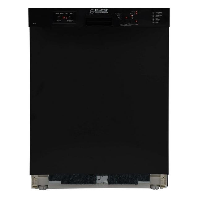 Equator 24" Front Control Full Size Dishwasher SANITIZE 14 Place Dual Spray E-Star