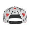 thumbnail image 5 of Adjustable Baseball Cap, heart Eiffel Tower Flat Bill Trucker Flat Brim Hats Dad Hat for Men Women - Snapback Hat Adjustable Size, 5 of 7