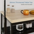 thumbnail image 3 of YUSAZENS 42" Large Kitchen Island Bakers Rack - 3-Tier Storage Shelf with Microwave Stand & 5 Hooks, Metal Coffee Bar Table for Dining Living Room, 3 of 8