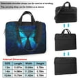 thumbnail image 6 of YFYANG 14 inch Universal Laptop Bag Oxford Cloth Laptop Sleeve, Multi-functional Dreamy Butterfly Texture Notebook Computer Messenger Bag Handbag, 6 of 8