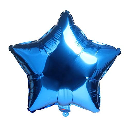 10pcs Star Shape Foil Mylar Helium Balloon 18' Balloon Birthday Party Decoration Foil Balloons,Wedding,Baby Shower Decor - Blue