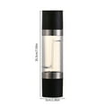 thumbnail image 3 of 2-in-1 Manual Pepper Grinder Set, Dual Compartment Adjustable Coarseness Mill, Refillable Acrylic Salt and Spice Grinder with Ceramic Core, 7.99 Inch Tall, Clear Body, Leakproof Caps, 3 of 7