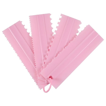 

Follure Cake Scraper Pattern Cream Scraper Set DIY Baking Tools Plastic Cream Scraper Set Baking Accessories