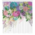 thumbnail image 2 of Flower Decor Shower Curtain Set, Hand Drawn Style Graphic Floral Print Nature Inspiration Vintage Bohemian Home Decor, Bathroom Accessories, 69W X 70L Inches, By Ambesonne, 2 of 2