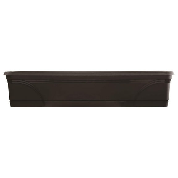 36" Medallion Window Box, Black 36 Inches