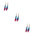 thumbnail image 1 of Jumpingount Pendientes de 2 uds., pendientes de borla bohemios de plumas, joyería informal, Navidad, Halloween, regalos de Acción de Gracias, Type1 NO1, 1 of 6