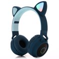 thumbnail image 2 of Twowood auricular Lindo gato de gato Bluetooth compatible con Bluetooth LED LED Luz de resplandor de brillo para niña Auriculares Auriculares Auriculares, 2 of 7