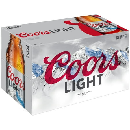 Coors Light Lager Beer, 18 Pack, 12 fl. oz. Bottles, 4.2% ABV