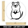 thumbnail image 2 of Cheerful Standing Quokka Rubber Stamp for Scrapbooking Crafting Stamping - Mini 1/2 Inch, 2 of 7