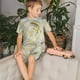 thumbnail image 4 of Fotbe White Rose Pijama Estampada de 2 Piezas para Niños – Ropa de Dormir de Manga Corta Cómoda para Niños y Niñas, Camiseta y Shorts de Algodón-Large, 4 of 6
